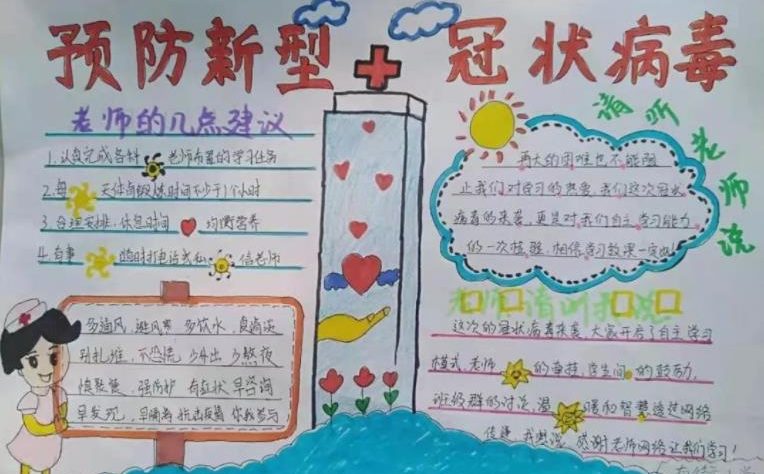 关于小学生手抄报疫情武汉加油图片怎么画