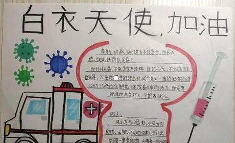 向医护人员致敬抗击疫情手抄报漂亮