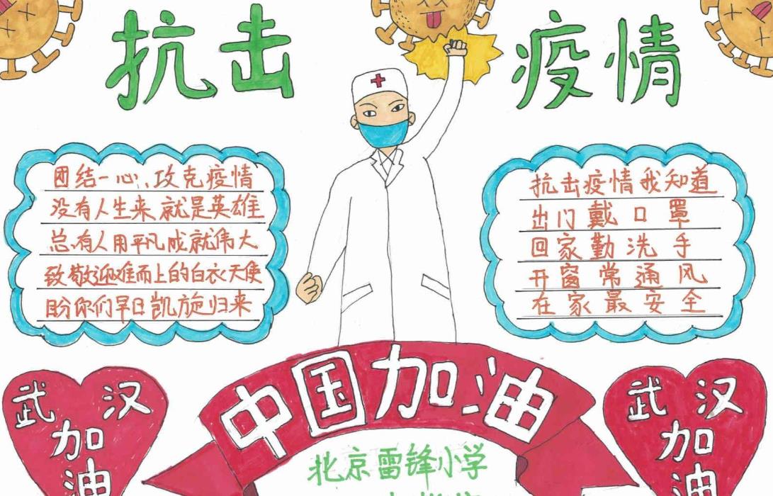 抗击疫情我知道手抄报图片