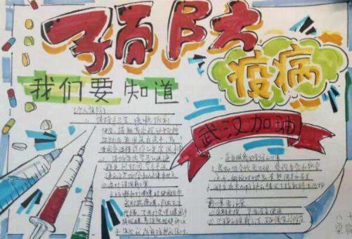 武汉加油手抄报小学生一等奖作品