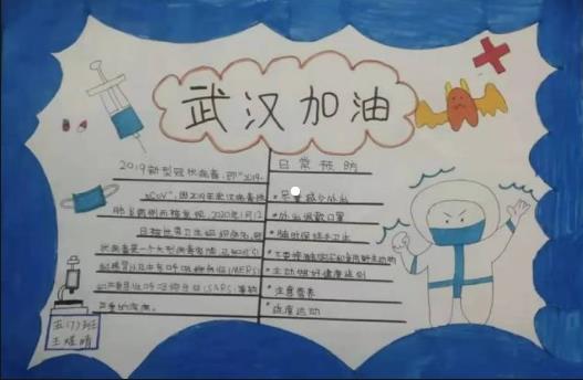 2020抗击病毒小学手抄报优秀图片