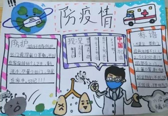 2020年防疫情手抄报小学生